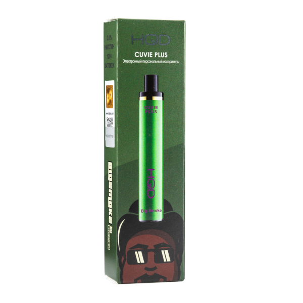 Одноразовая электронная сигарета HQD Cuvie Plus Big smoke 1200 затяжек в Магадане