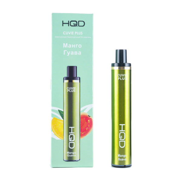 Одноразовая электронная сигарета HQD Cuvie Plus Mango Guava (Манго Гуава) 1200 затяжек в Магадане
