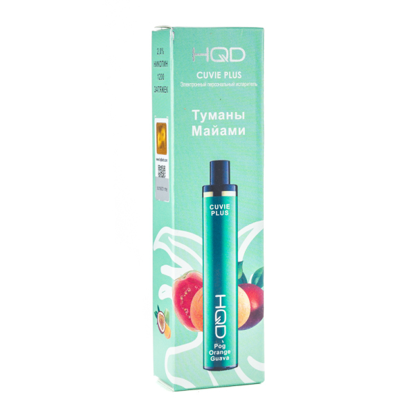 Одноразовая электронная сигарета HQD Cuvie Plus Orange Guava (Туман Майами) 1200 затяжек в Магадане