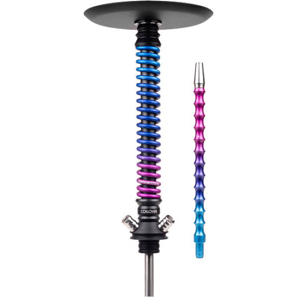 Кальян Mamay Customs Coilover Big Anod Черный Мат Blue Space в Магадане