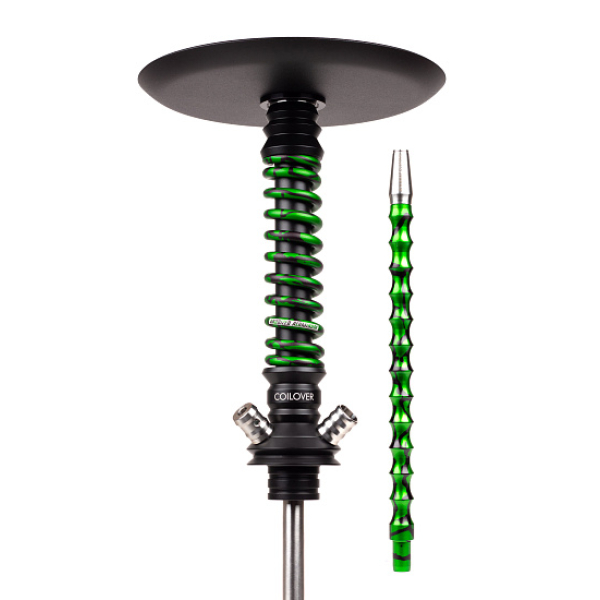 Кальян Mamay Customs Coilovers Mini Anod Черный Матовый Green Splash в Магадане