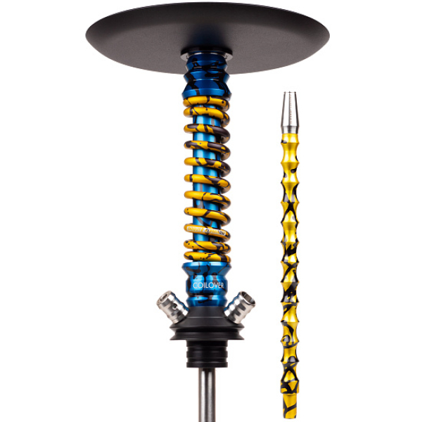 Кальян Mamay Customs Coilovers Mini Special Anod Blue Splash Gold в Магадане