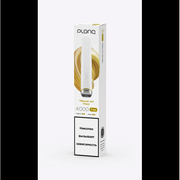 Электронка Plonq Plus Pro 4000 Черный Чай Юдзу 4000 затяжек в Магадане