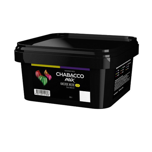 Бестабачная смесь Chabacco Mix Sour Jelly 2.0 Кислое Желе Medium 200 грамм в Магадане